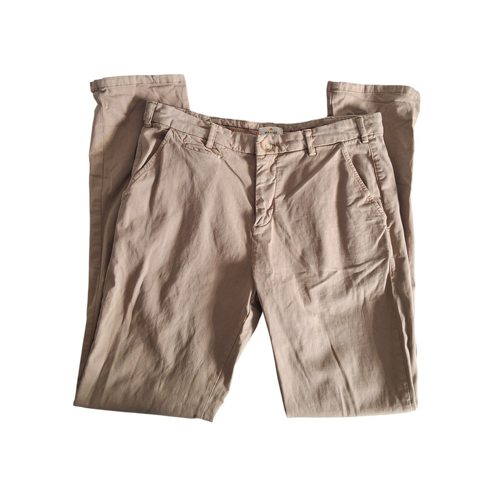 Marine Layer Men 33x34 Saturday Slim Chino‎ Pants Golf Preppy Academia Casual